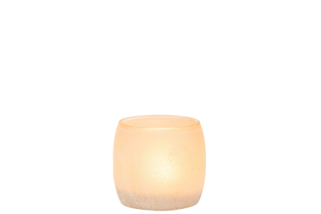 Suport lumanari, Sticla, Roz, 11x11x11 [1]