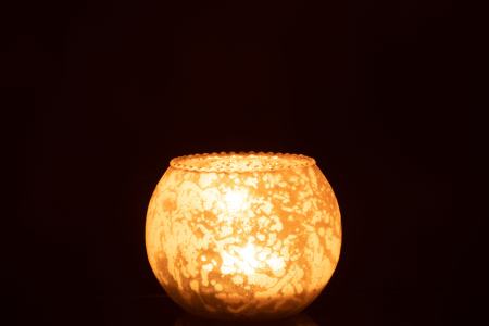 Suport lumanari, Sticla, Roz, 13x13x10 [2]