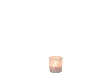 Suport lumanari, Sticla, Roz, 5.5x5.5x6 [2]