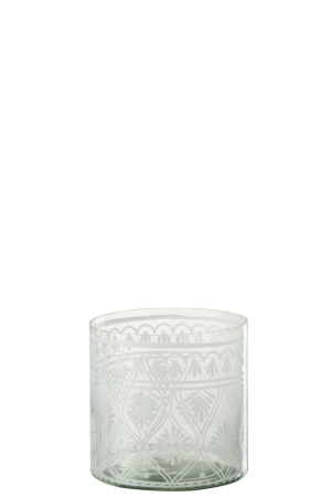 SALE % - Suport lumanari, Sticla, Transparent, 10.5x10.5x10.5