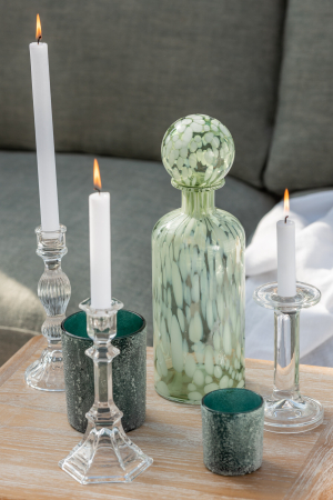 Suport lumanari, Sticla, Transparent, 10x11x20 [4]