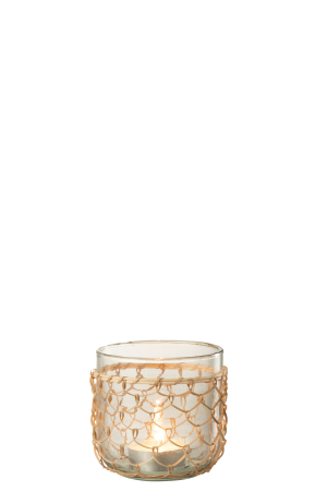 Suport lumanari, Sticla, Transparent, 12.5x12.5x13 [2]