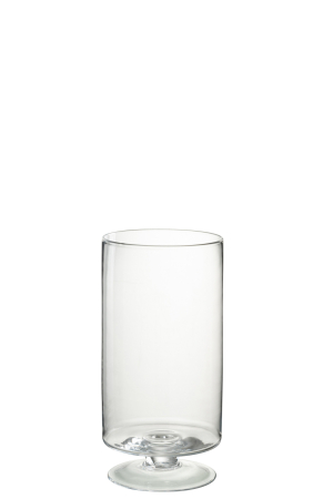 SALE % - Suport lumanari, Sticla, Transparent, 15x15x30