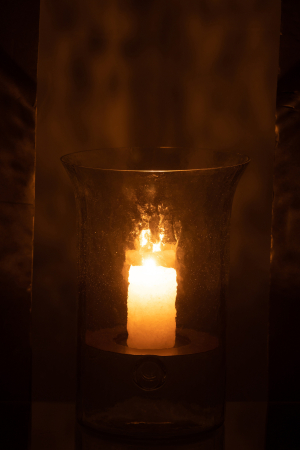 Suport lumanari, Sticla, Transparent, 19x19x26.5 [2]