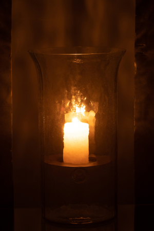 Suport lumanari, Sticla, Transparent, 19x19x32.5 [2]