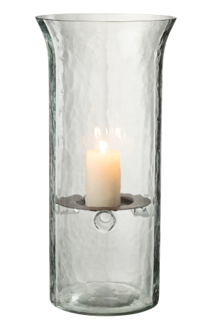 Suport lumanari, Sticla, Transparent, 19x19x40 [1]
