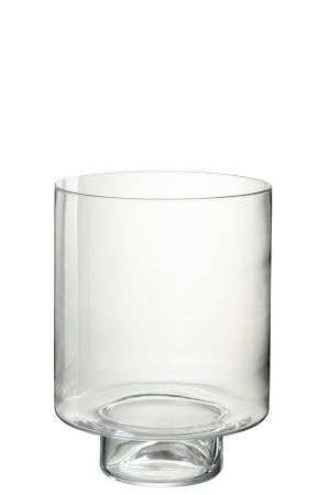 SALE % - Suport lumanari, Sticla, Transparent, 26.5x26.5x36