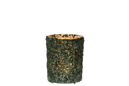 Suport lumanari, Sticla, Verde, 10x10x12.5 [1]