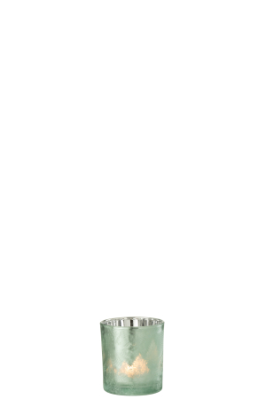 Suport lumanari, Sticla, Verde, 8x8x8 [1]