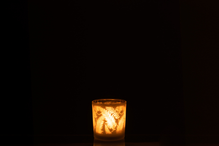 Suport lumanari, Sticla, Verde, 8x8x8 [3]