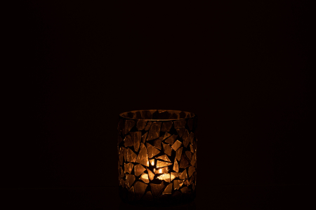 Suport lumanari, Sticla, Verde, 9x9x9.5 [3]