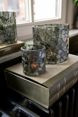 Suporturi lumanari - Suport lumanari, Sticla, Verde, 9x9x9.5