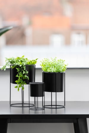 Suport pentru flori Blacky L, negru, 18X32 cm [1]