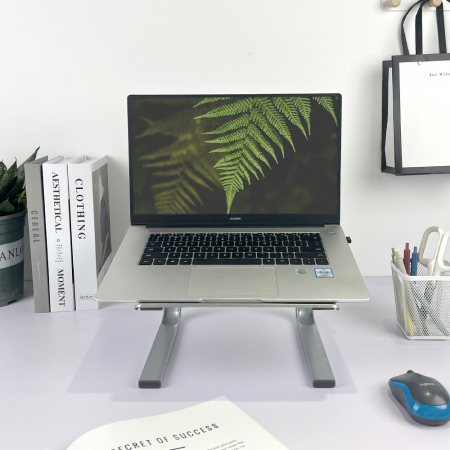 Birouri - Suport pentru laptop BRO, metal, gri metalic