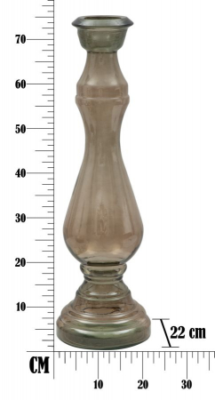 Suport pentru lumanare BROWN, sticla reciclata,  Ø (cm) 22X75  [6]