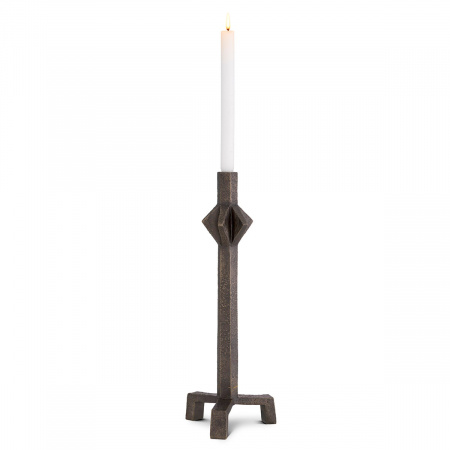 DECORATIUNI - Suport pentru lumanare Conti L, finisaj bronz, Dims: L. 16.5 | W. 18.5 | H. 50  (CM)