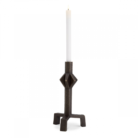 DECORATIUNI - Suport pentru lumanare Conti S, finisaj bronz, Dims: L. 17.5 | W. 18 | H. 35.5  (CM)