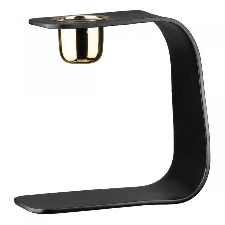 SALE % - Suport pentru lumânări, Uno, Metal, negru, PU 4, L. 4 cm, L. 10 cm, H. 10 cm