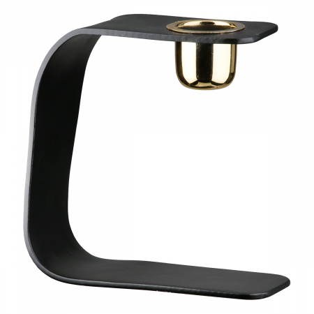 Suport pentru lumânări, Uno, Metal, negru, PU 4, L. 4 cm, L. 10 cm, H. 10 cm [1]