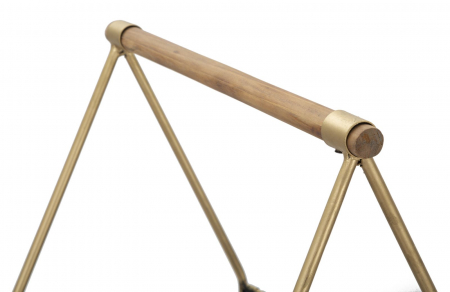 Suport pentru reviste Fashion, lemn/fier, negru/uriu, 37X23X54.5 cm [4]