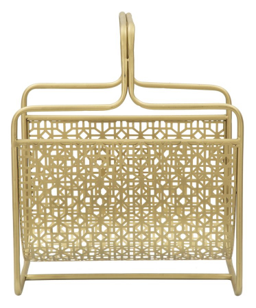 Suport pentru reviste Glam, fier, auriu,  37X22X44.5 cm [2]