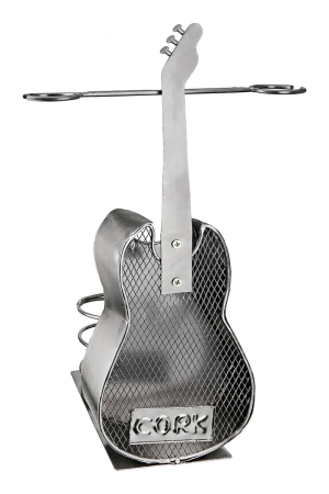 Suport pentru sticle, Chitara, "Gitarre", Metal, antracit, PU 2, L. 17 cm, L. 23 cm, H 39,5 cm [2]