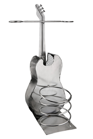 Suport pentru sticle, Chitara, "Gitarre", Metal, antracit, PU 2, L. 17 cm, L. 23 cm, H 39,5 cm [1]
