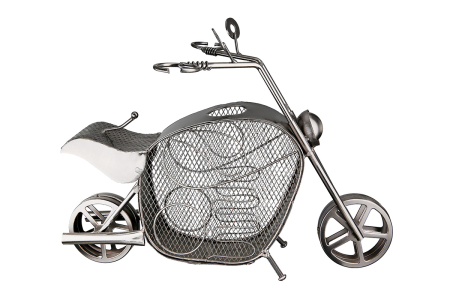 Suport pentru sticle, Motocicleta, "Motorrad", Metal, antracit, PU 2, L. 23 cm, L. 37 cm, H 27 cm [2]