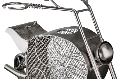 Suport pentru sticle, Motocicleta, "Motorrad", Metal, antracit, PU 2, L. 23 cm, L. 37 cm, H 27 cm [1]