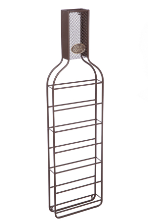 Suport pentru sticle, "Pluta", Metal, maro, PU 1, L. 8,5 cm, l. 32 cm, H 118 cm [1]