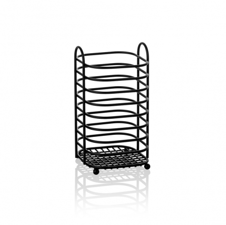 SALE % - Suport pentru tacamuri KAI, Metal, Negru, 11x10.5x19 cm