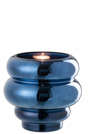 Vaze si boluri - Suport pentru tealight/Vază, Cléa Sticlă, Albastra, L 20| W 20| H 20 cm