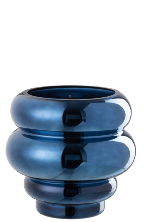 Suport pentru tealight/Vază, Cléa Sticlă, Albastra, L 20| W 20| H 20 cm [1]