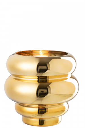 Vaze si boluri - Suport pentru tealight/Vază, Cléa Sticlă, Gold, L 20| W 20| H 20 cm