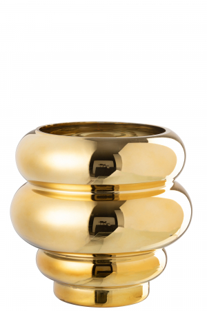 Suport pentru tealight/Vază, Cléa Sticlă, Gold, L 20| W 20| H 20 cm [1]
