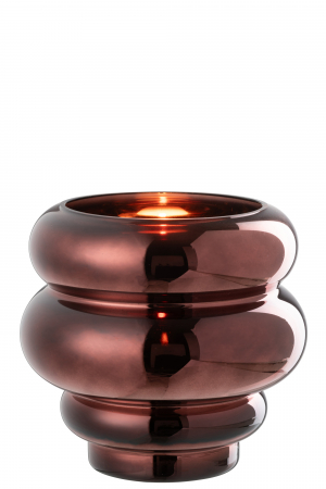 Vaze si boluri - Suport pentru tealight/Vază, Cléa Sticlă, Plum, L 20| W 20| H 20 cm