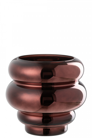 Suport pentru tealight/Vază, Cléa Sticlă, Plum, L 20| W 20| H 20 cm [1]