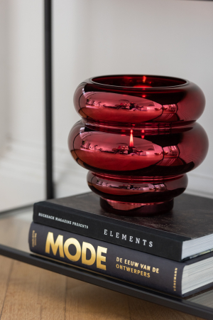 Suport pentru tealight/Vază, Cléa Sticlă, Roșu închis, L 20| W 20| H 20 cm [2]