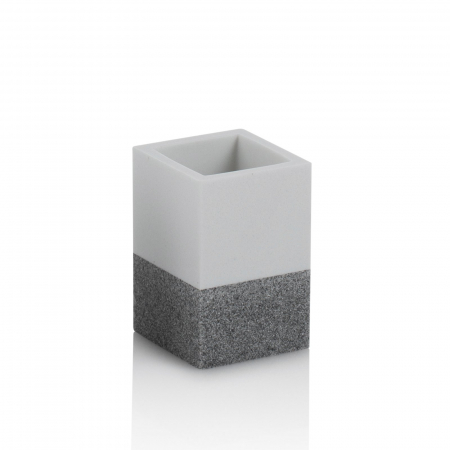 Accesorii baie - Suport periuta de dinti SAADA, Rasina, Multicolor, 7x7x10 cm