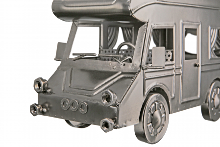 Suport sticla Camper, Metal, Argintiu, 30.5x18.5x16 cm [1]