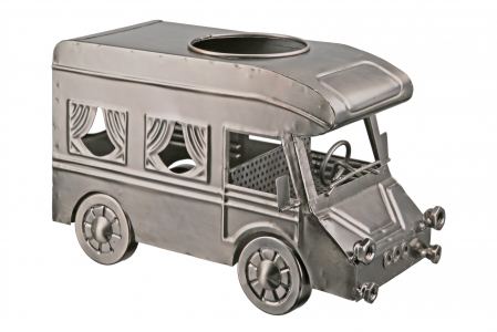 Suport sticla Camper, Metal, Argintiu, 30.5x18.5x16 cm [2]