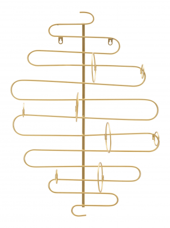 Suport sticle pentru perete Alid, Fier, Auriu, 72x53x13 cm [3]