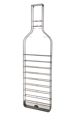DINING - Suport vin, Sticla, "Pluta", Metal, negru, PU 1, L. 9 cm, L. 57 cm, H 204 cm