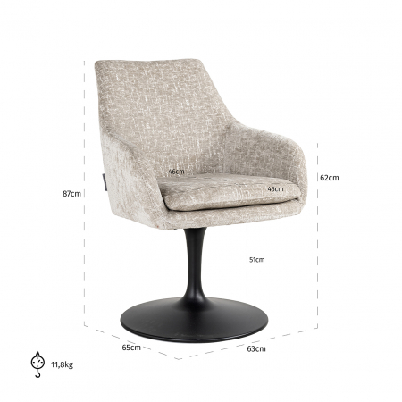 Scaun pivotant Marlon pearl island (Island pearl 106) [4]