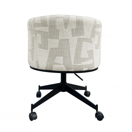 Scaun rotativ Rochenne cu roți (Grafica bej), Dims: 77.0 x 65.0 x 63.0 cm [3]