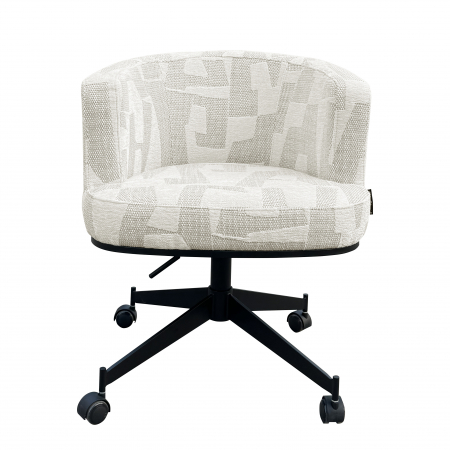 Scaun rotativ Rochenne cu roți (Grafica bej), Dims: 77.0 x 65.0 x 63.0 cm [2]