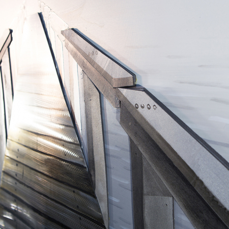 Tablou 3D RAILROAD, panza, argintiu/ gri/maro/negru, 75x150 cm [4]