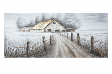 Tablouri - Tablou 3D Scheune, Print, Multicolor, 160x70x3.8 cm