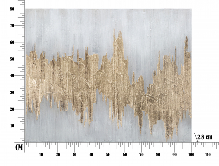 Tablou Age, lemn de pin/panza, multicolor, 100X2.8X80 cm [2]