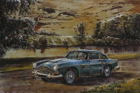 DECORATIUNI - Tablou Aston Martin, metalic